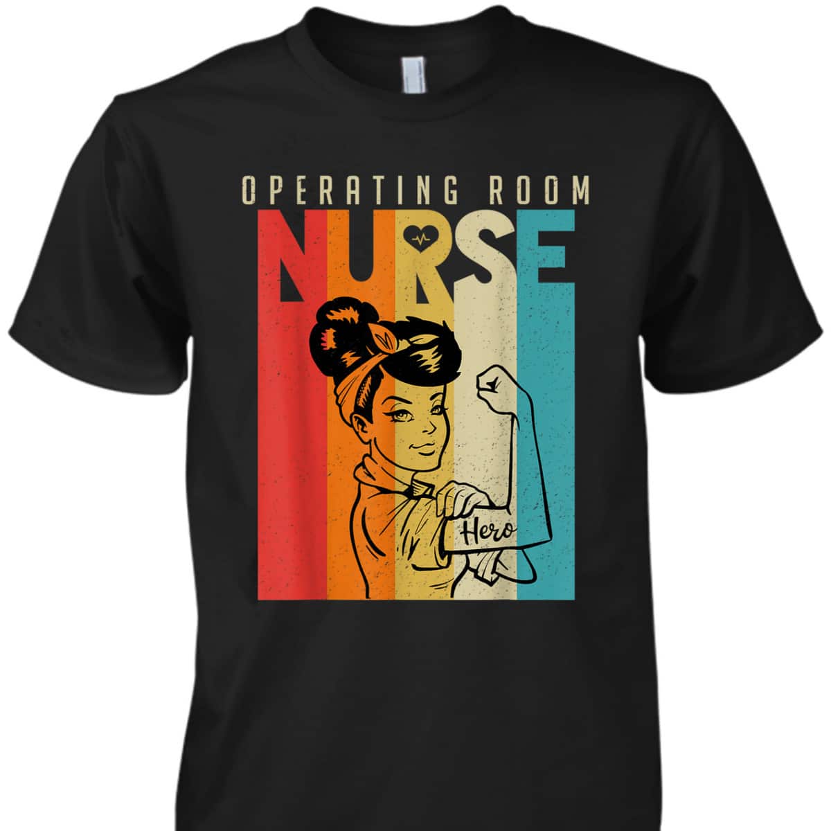 Vintage Rosie The Riveter Operating Room Nurse T-Shirt