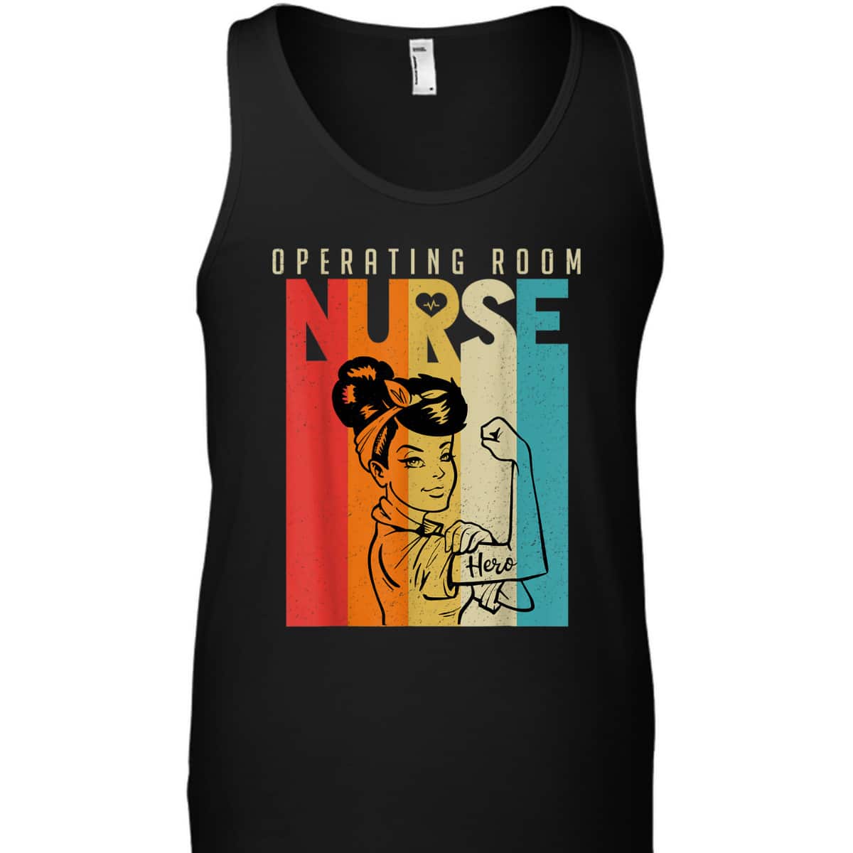 Vintage Rosie The Riveter Operating Room Nurse T-Shirt