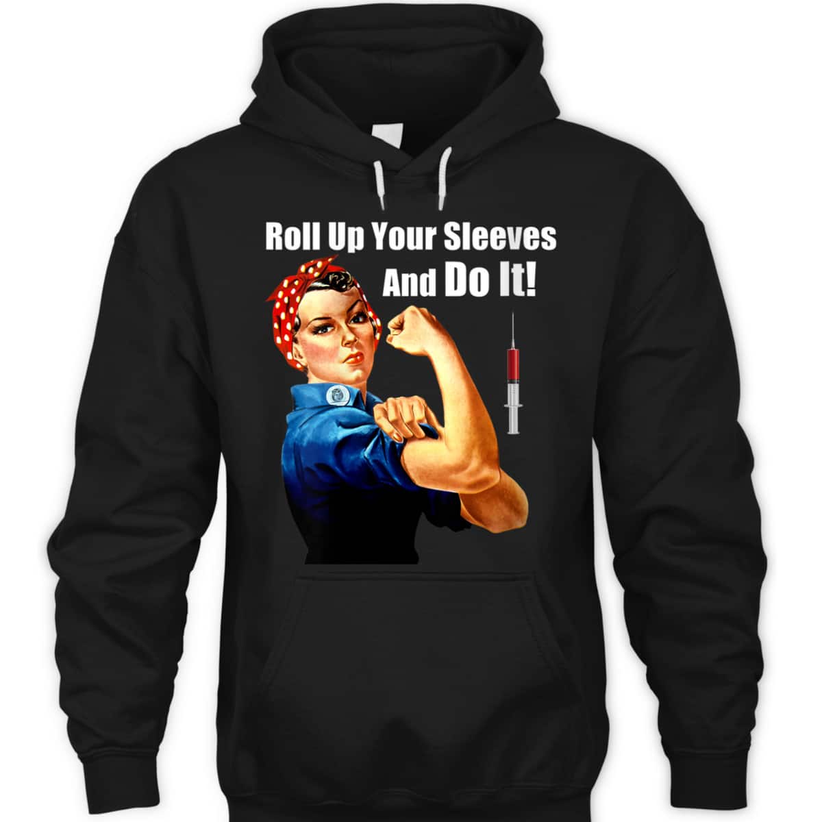 Womens ProVaccine Rosie The Riveter Get Vaccinated Do It T-Shirt
