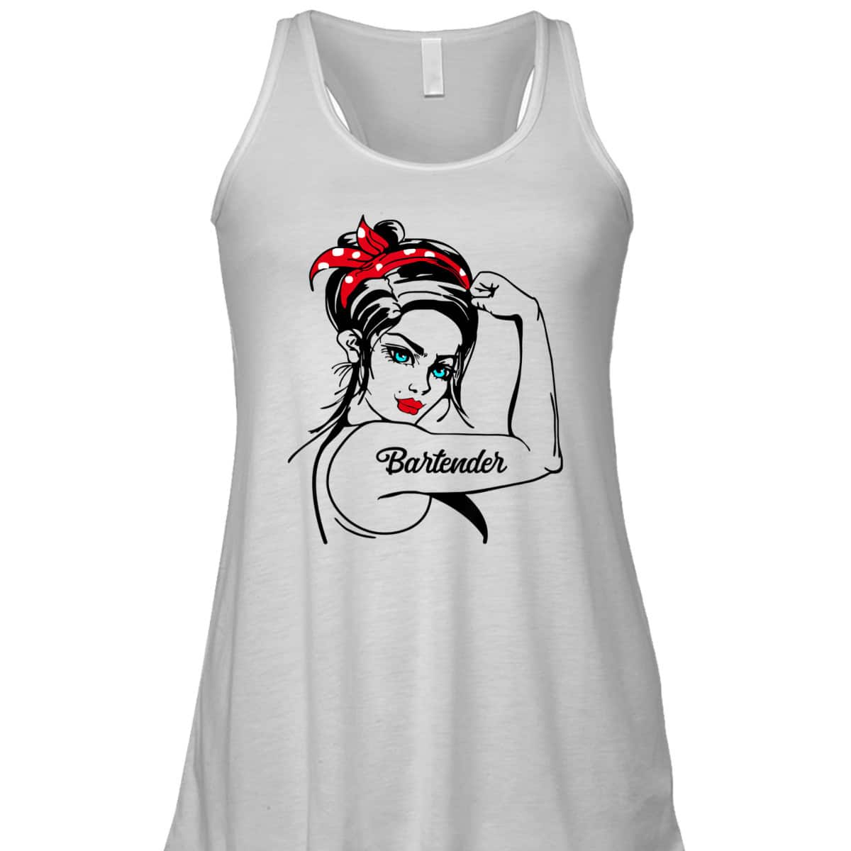 Bartender Rosie The Riveter Pin Up T-Shirt