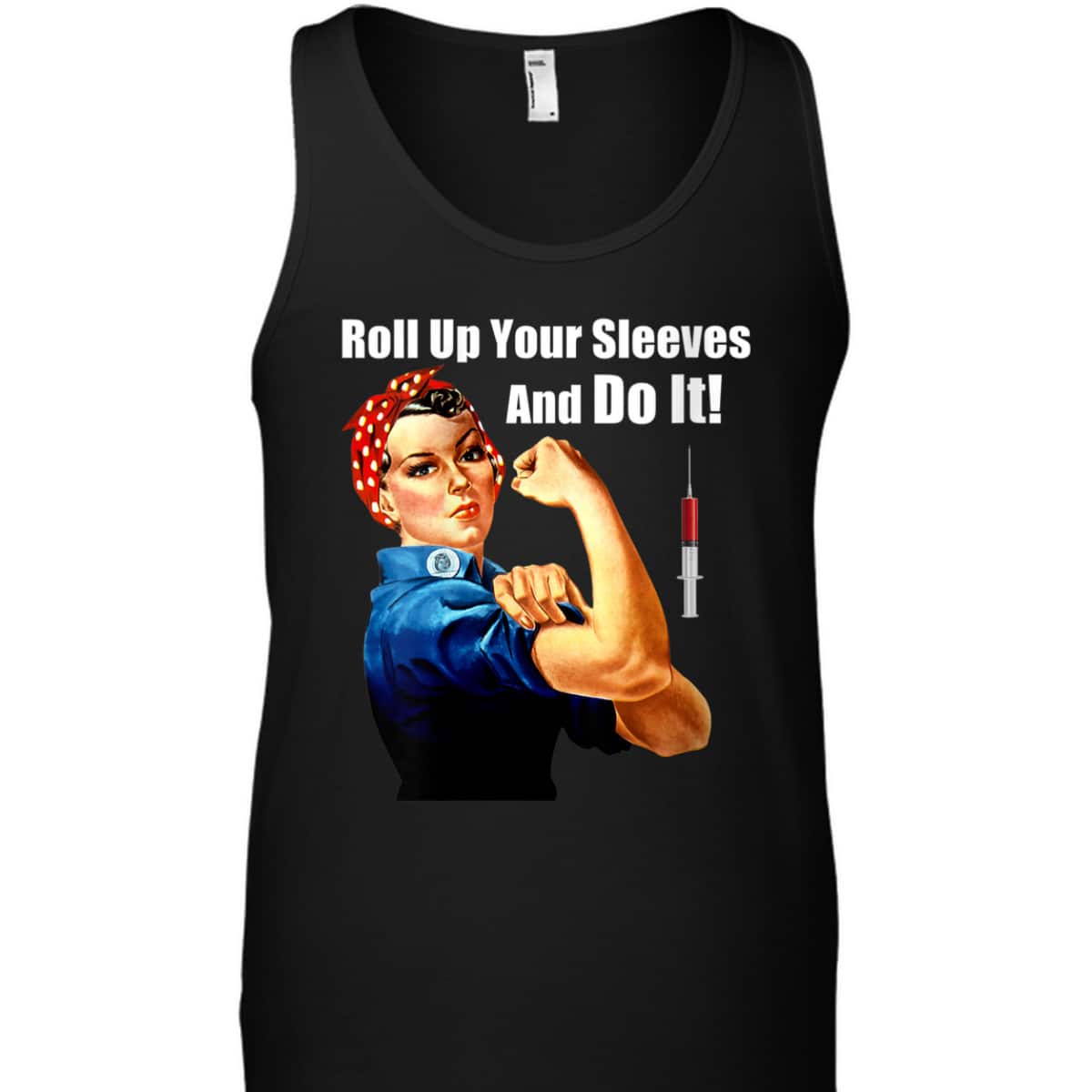 Womens ProVaccine Rosie The Riveter Get Vaccinated Do It T-Shirt