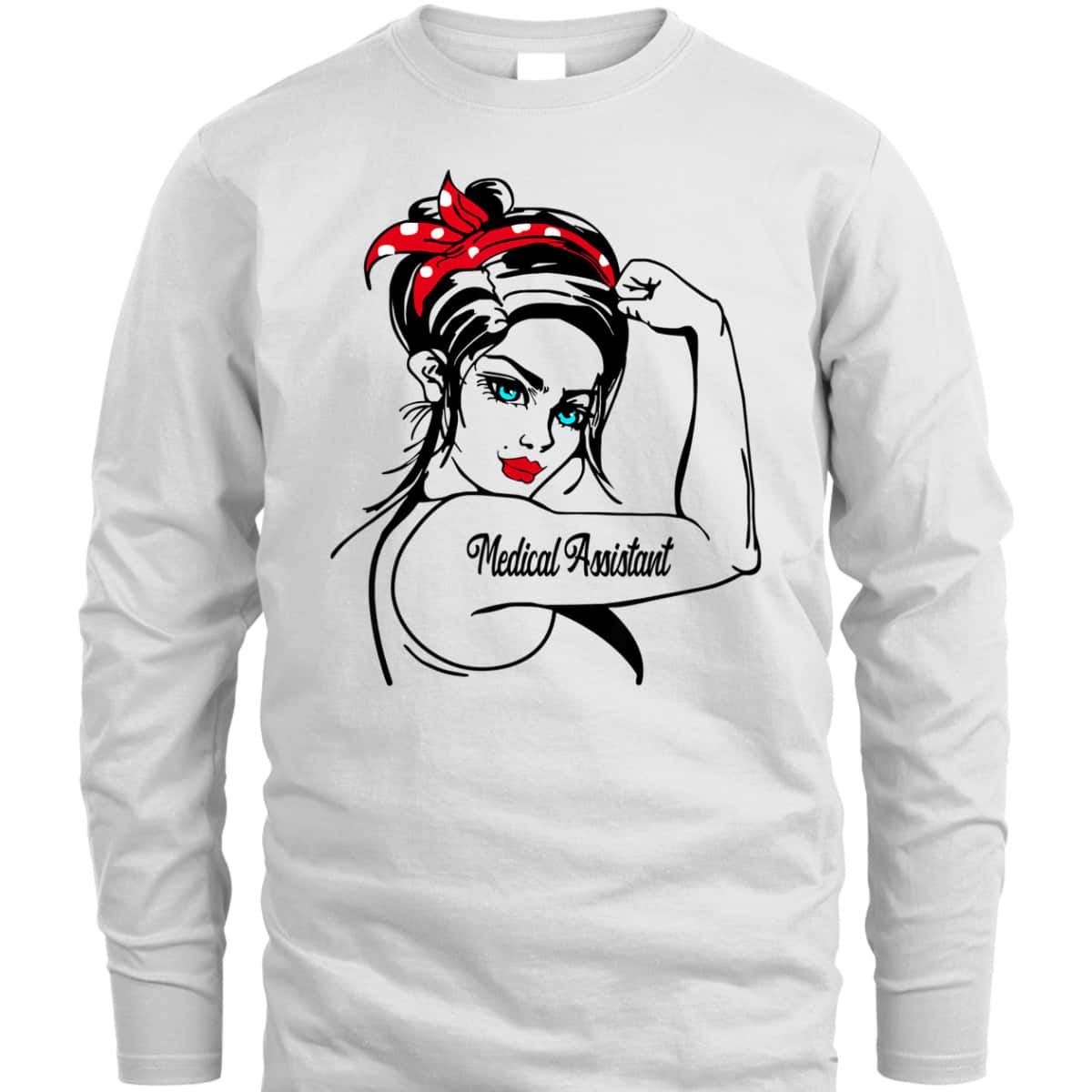 Medical Assistant Rosie The Riveter Pin Up T-Shirt