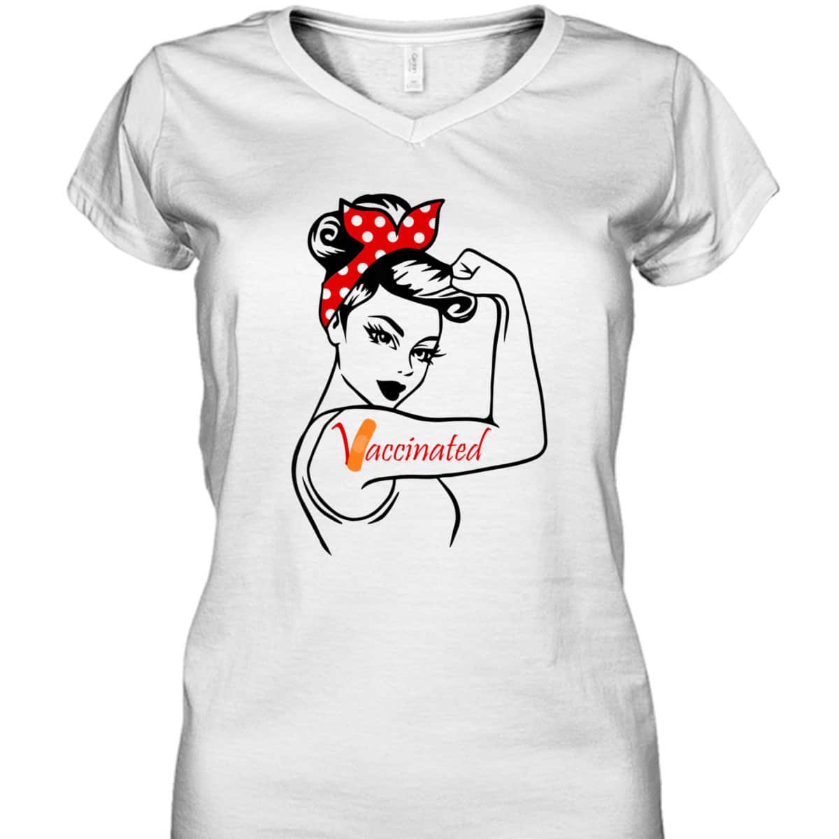 Rosie The Riveter Vaccinated T-Shirt