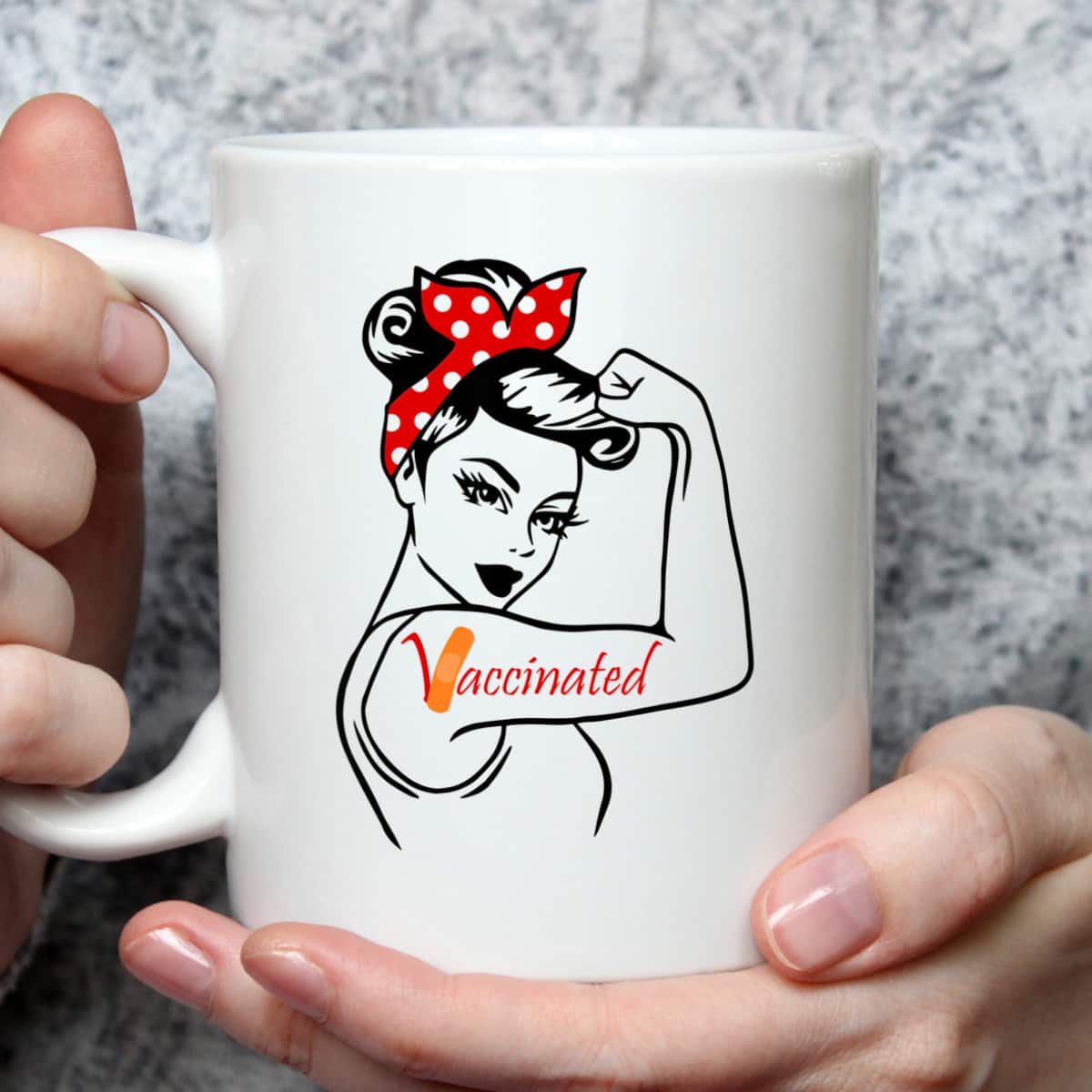 Rosie The Riveter Vaccinated T-Shirt