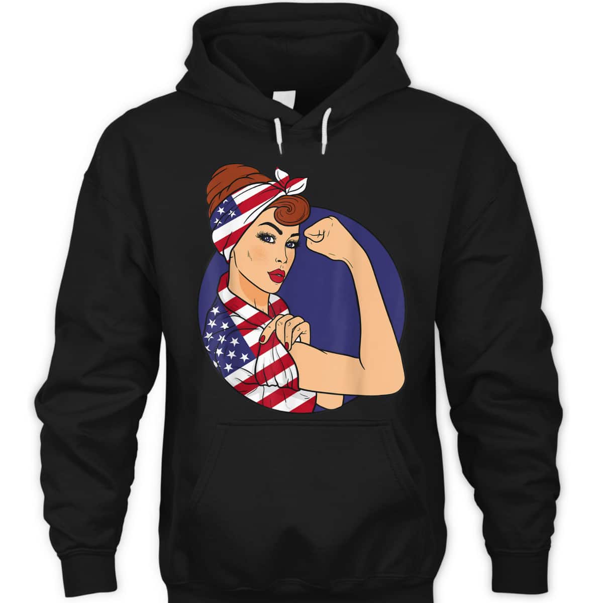 Labor Day Rosie The Riveter American Flag T-Shirt