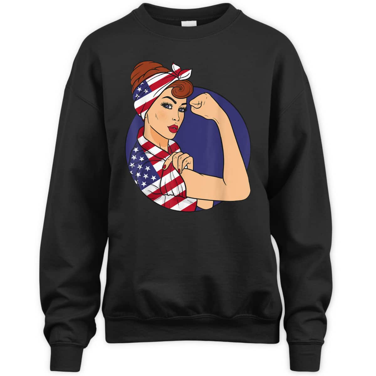 Labor Day Rosie The Riveter American Flag T-Shirt