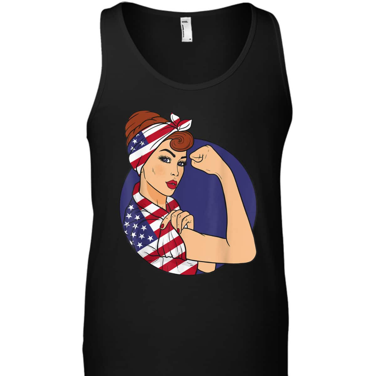 Labor Day Rosie The Riveter American Flag T-Shirt