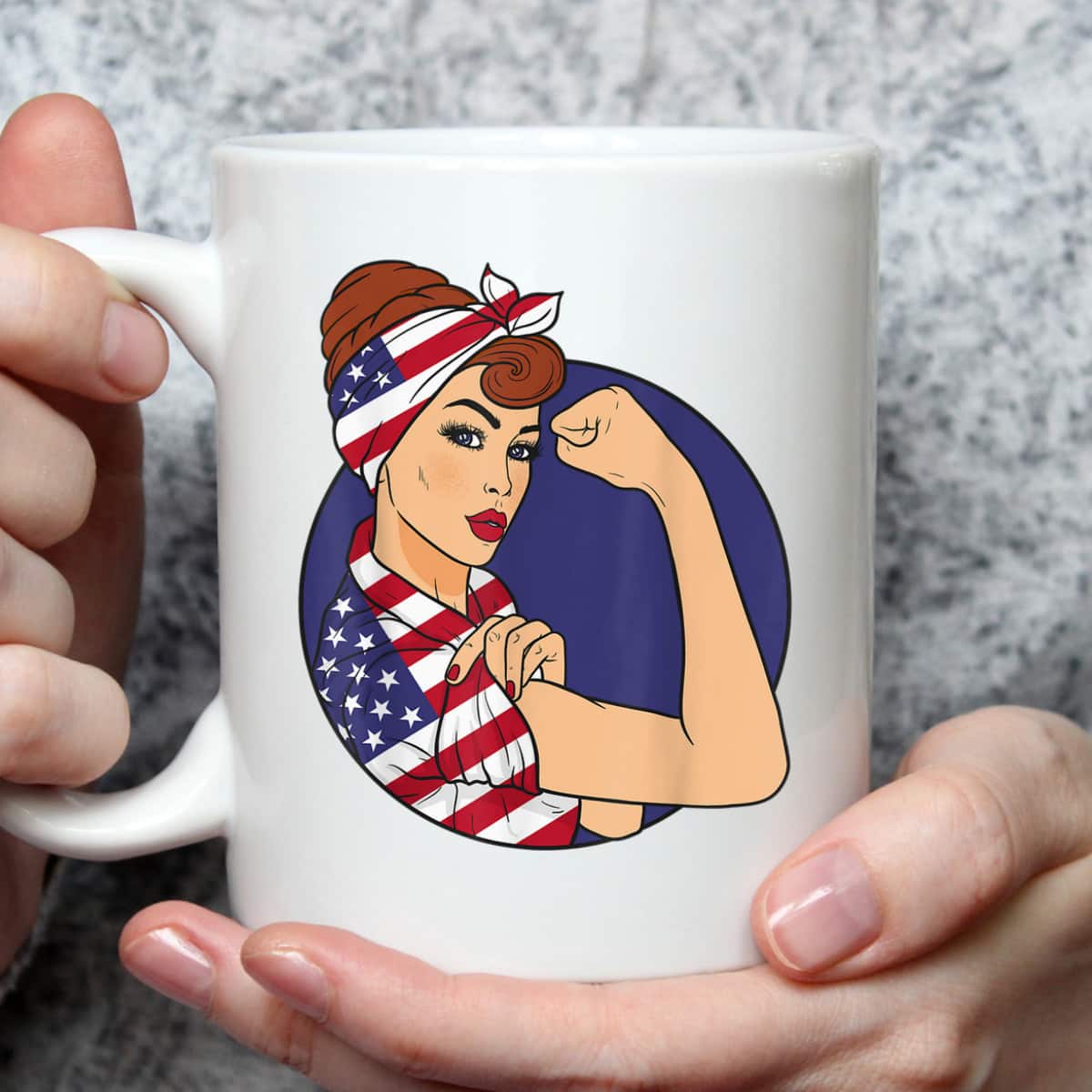 Labor Day Rosie The Riveter American Flag T-Shirt