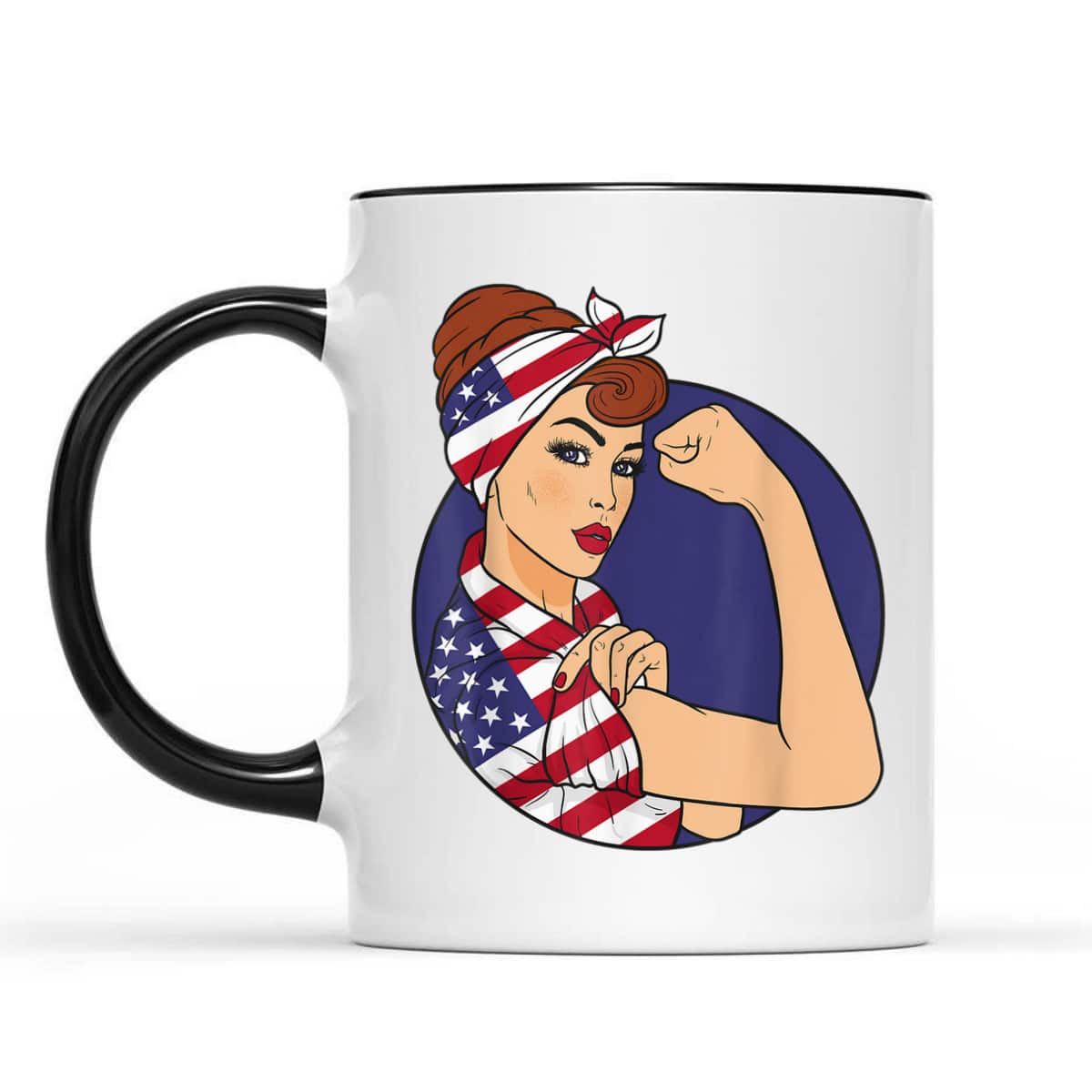 Labor Day Rosie The Riveter American Flag T-Shirt