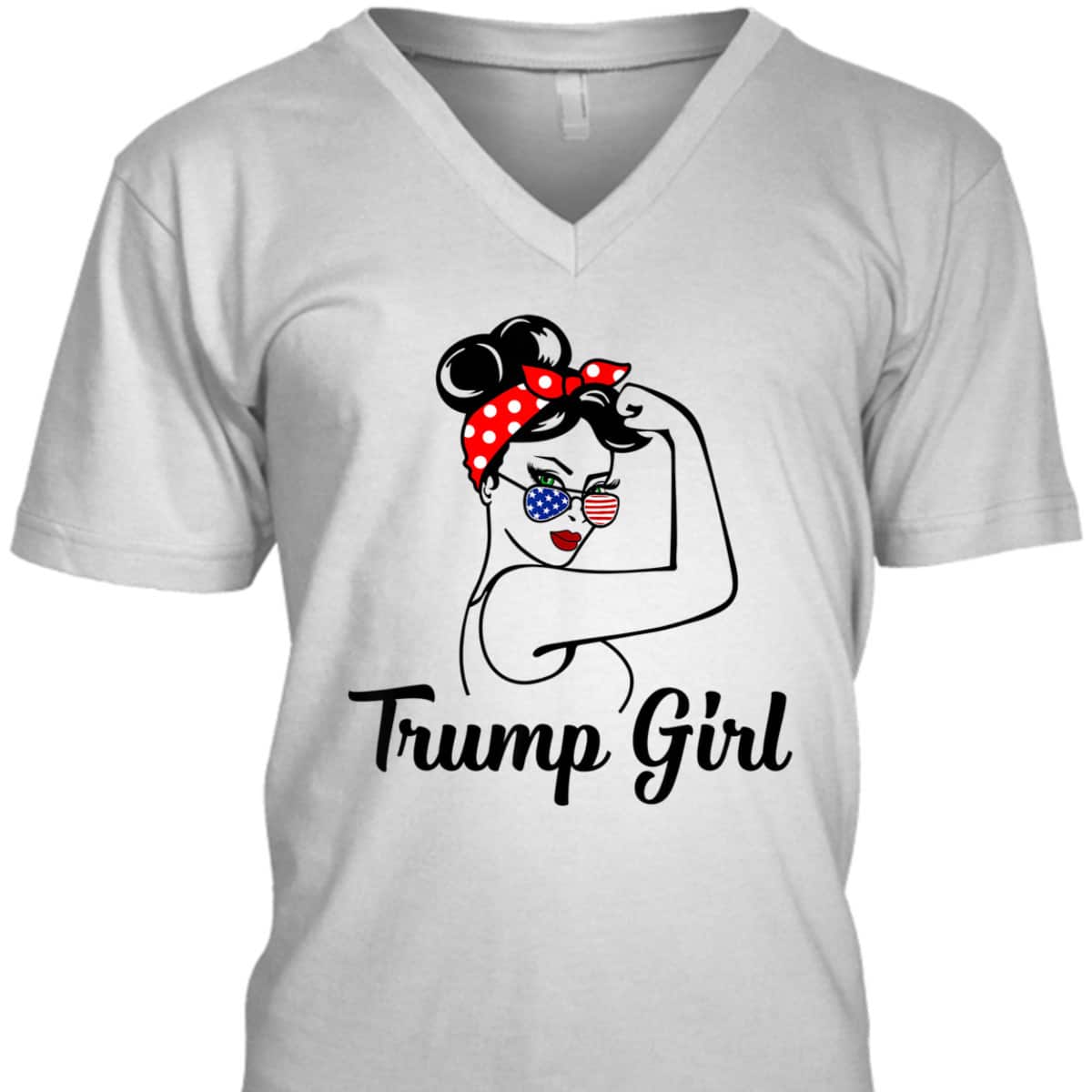 Trump Girl Rosie The Riveter Republican Gifts Pro Donald T-Shirt