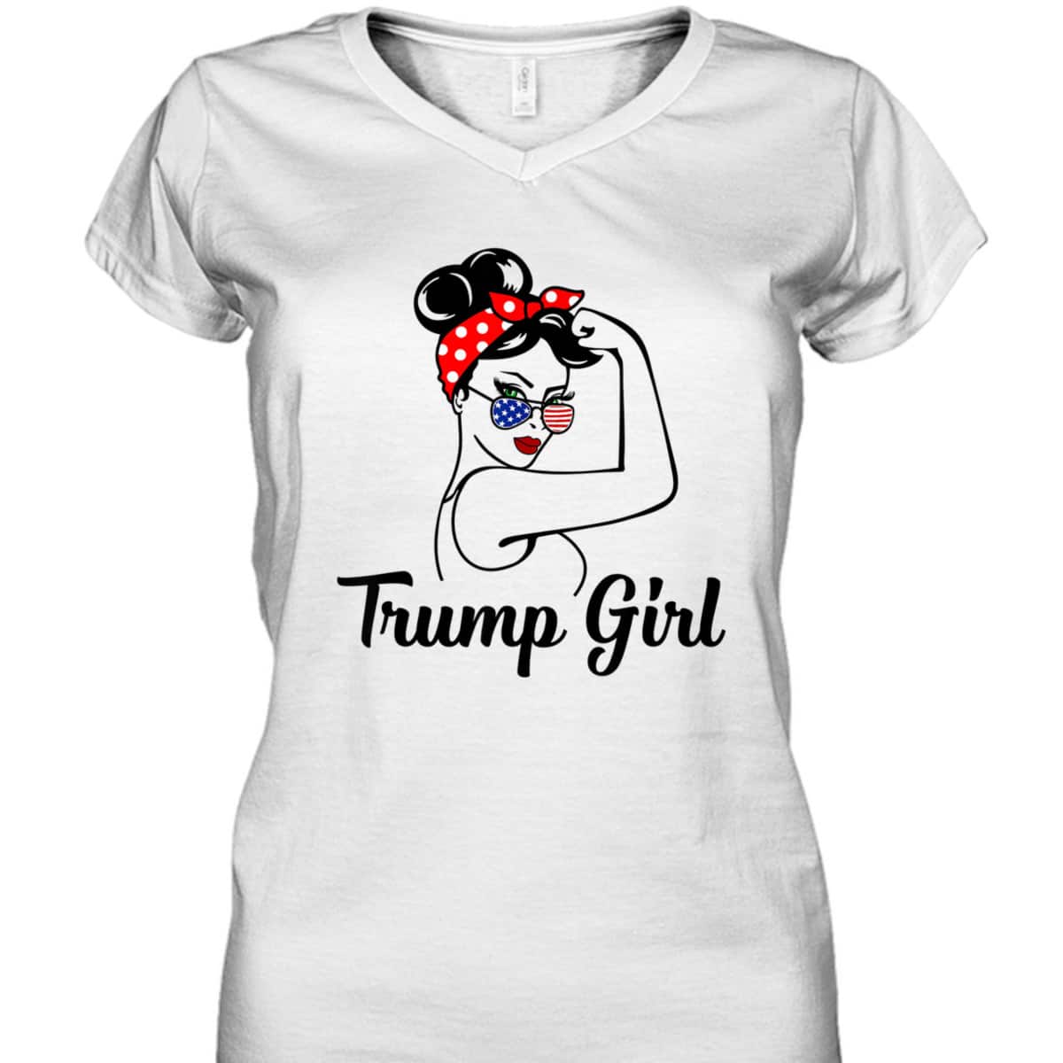 Trump Girl Rosie The Riveter Republican Gifts Pro Donald T-Shirt