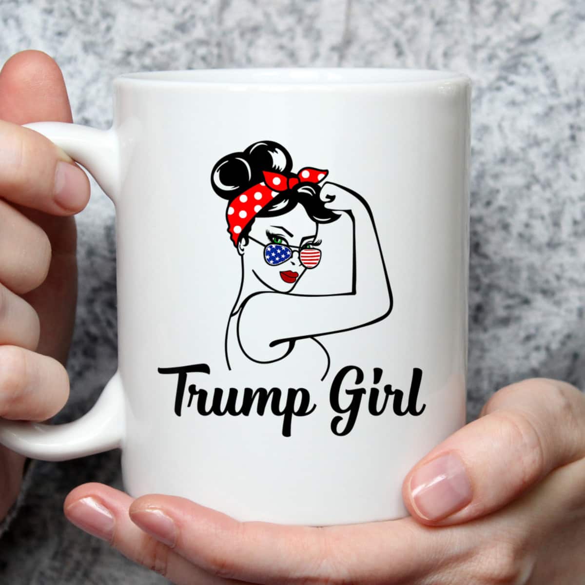 Trump Girl Rosie The Riveter Republican Gifts Pro Donald T-Shirt