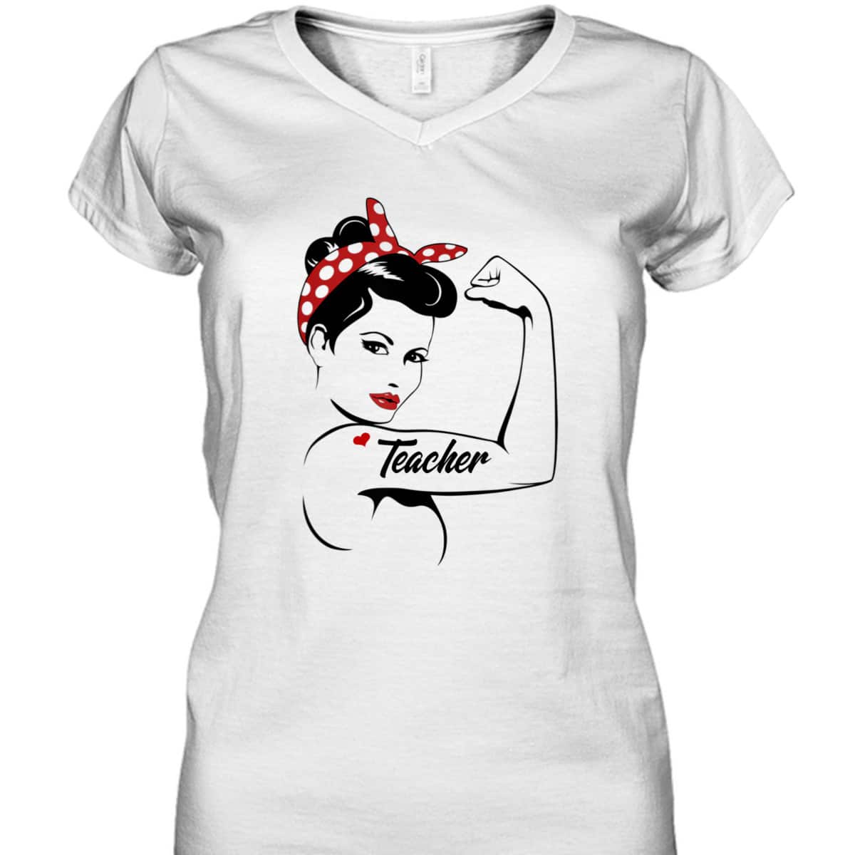 Teacher Rosie The Riveter Graphic T-Shirt