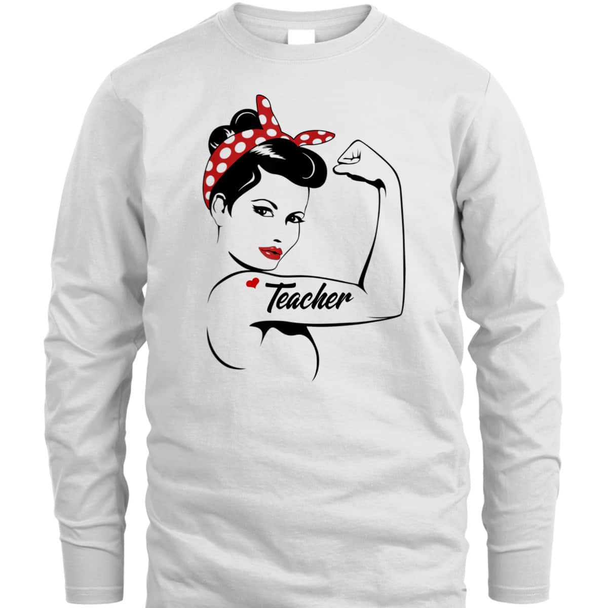 Teacher Rosie The Riveter Graphic T-Shirt
