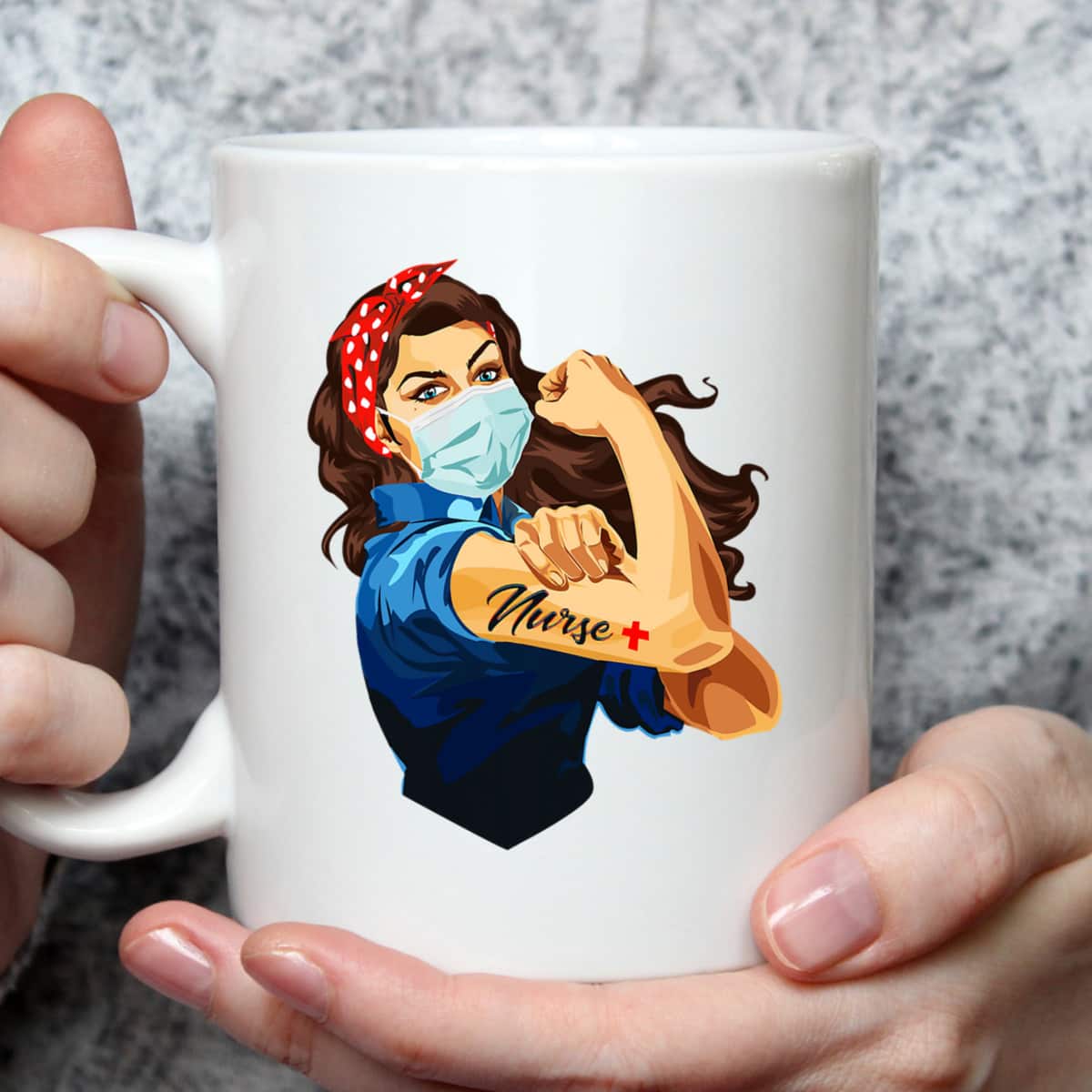 Rosie The Riveter - Woman Nurse T-Shirt Rosie The Riveter - Woman Nurse T-Shirt