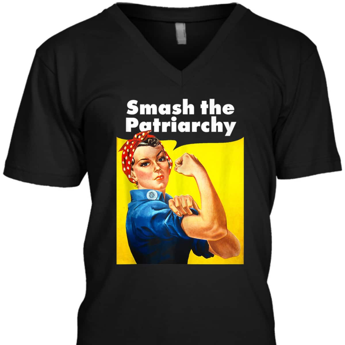 Smash The Patriarchy Feminist Women Rosie The Riveter T-Shirt