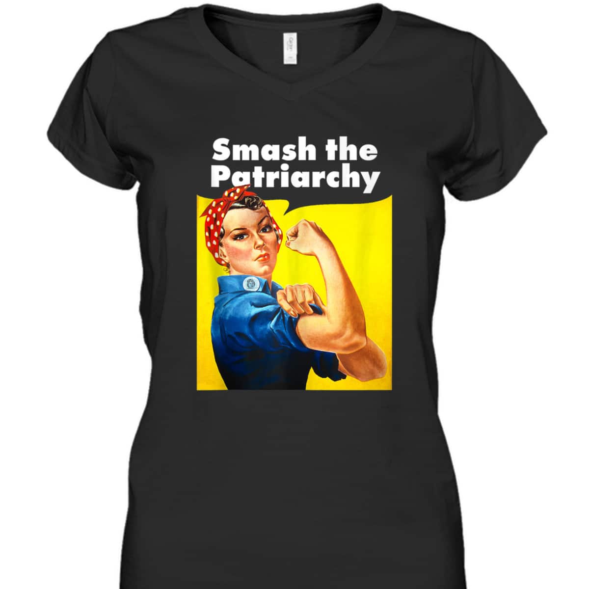 Smash The Patriarchy Feminist Women Rosie The Riveter T-Shirt