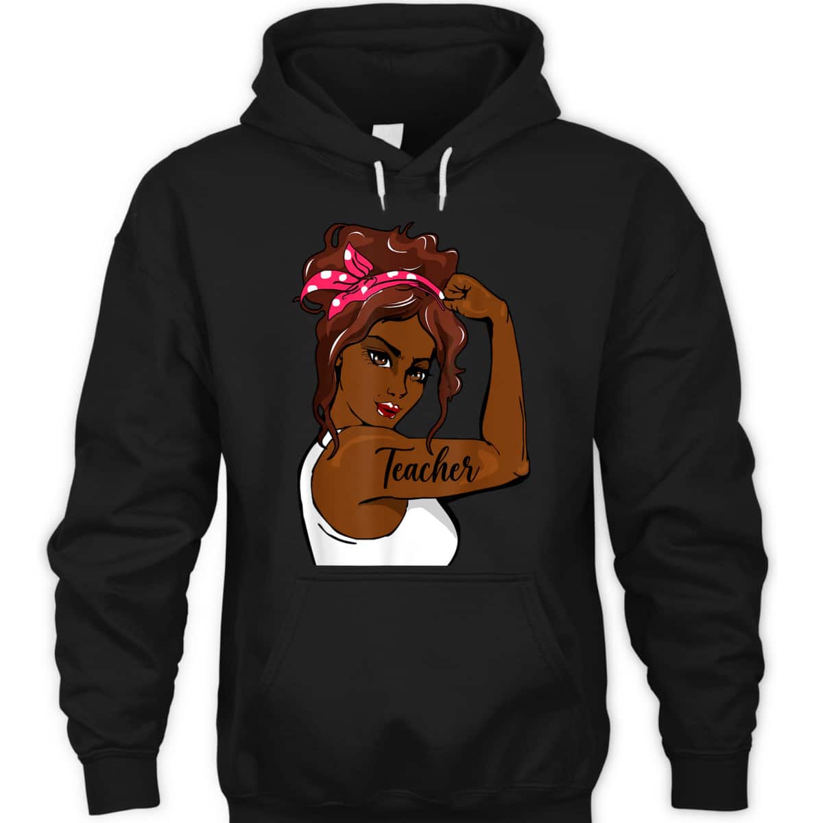 Black History Pin Up Rosie The Riveter Teacher T-Shirt