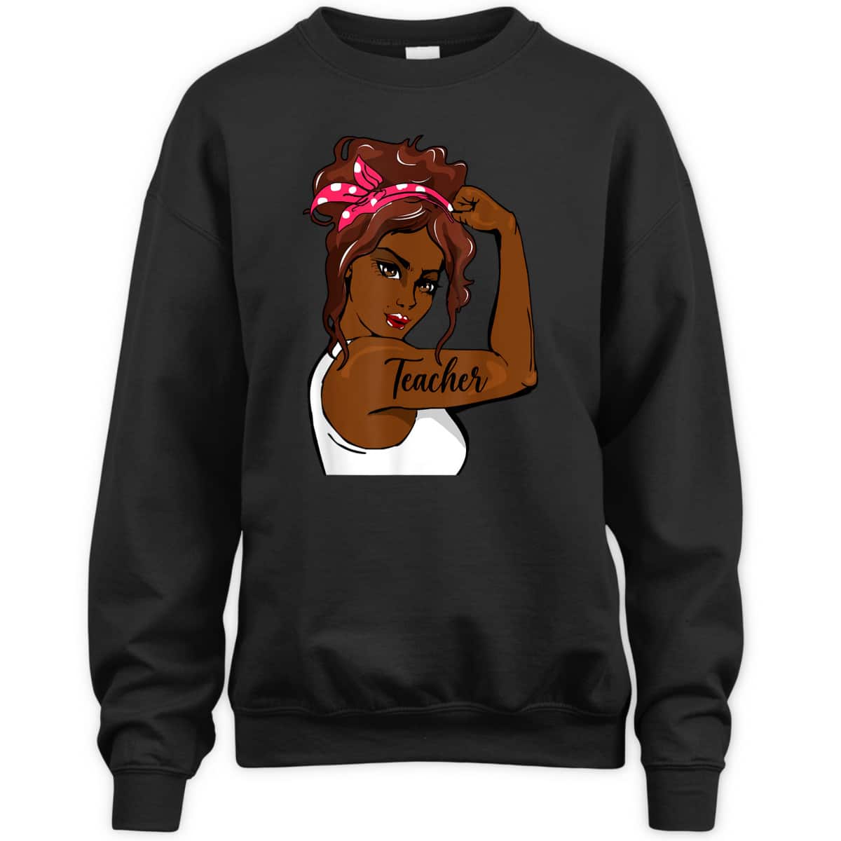 Black History Pin Up Rosie The Riveter Teacher T-Shirt