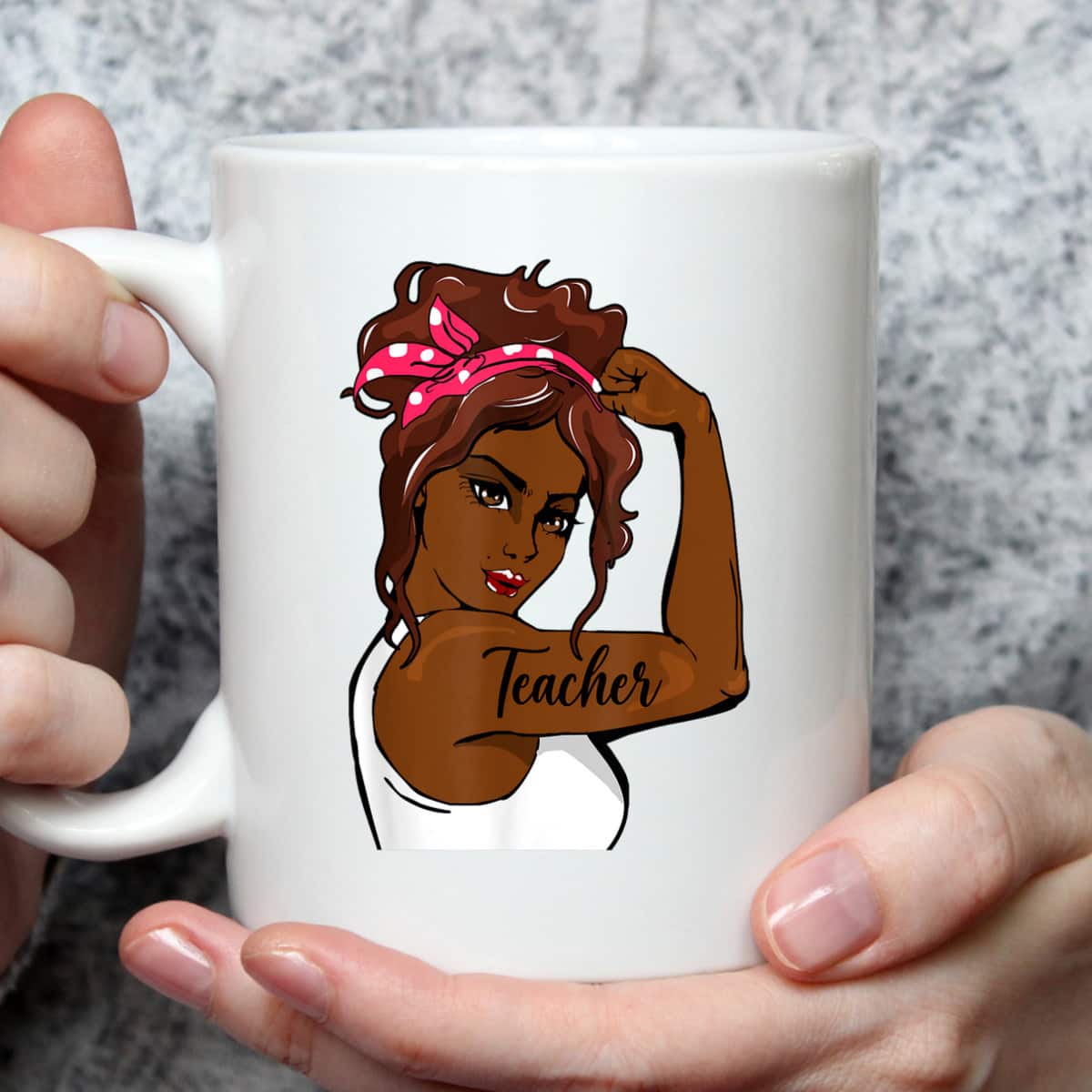Black History Pin Up Rosie The Riveter Teacher T-Shirt