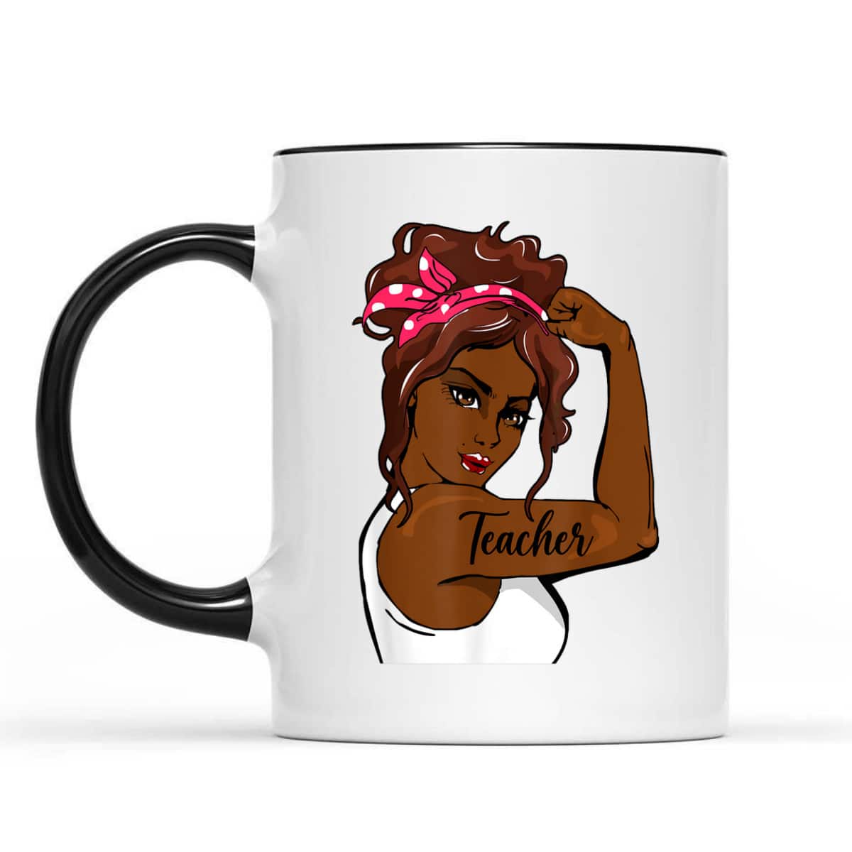 Black History Pin Up Rosie The Riveter Teacher T-Shirt