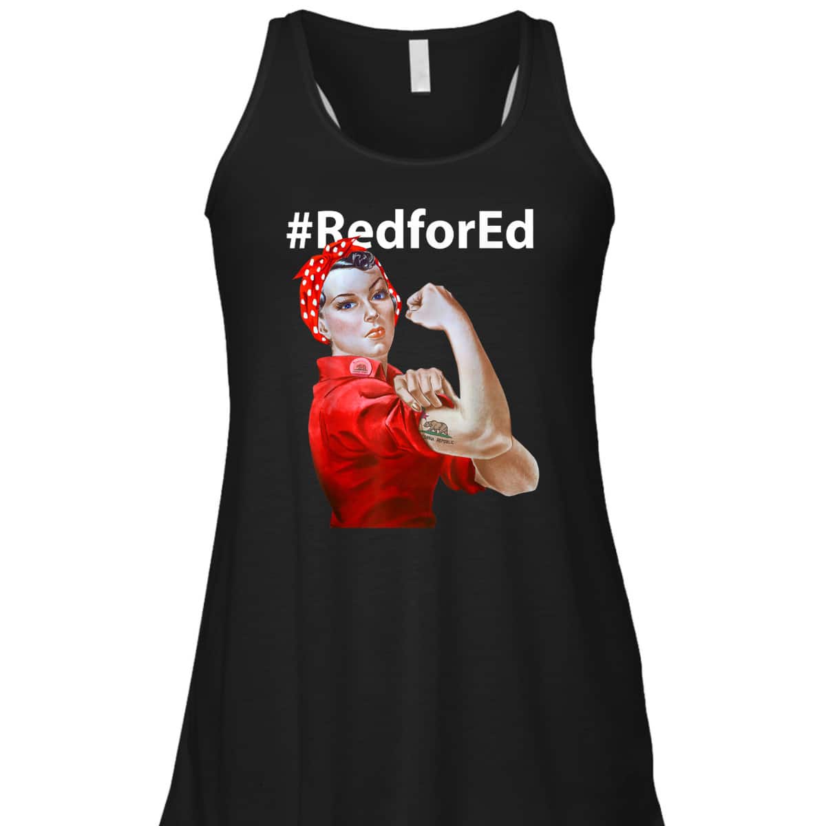 Red For Ed California Rosie The Riveter T-Shirt