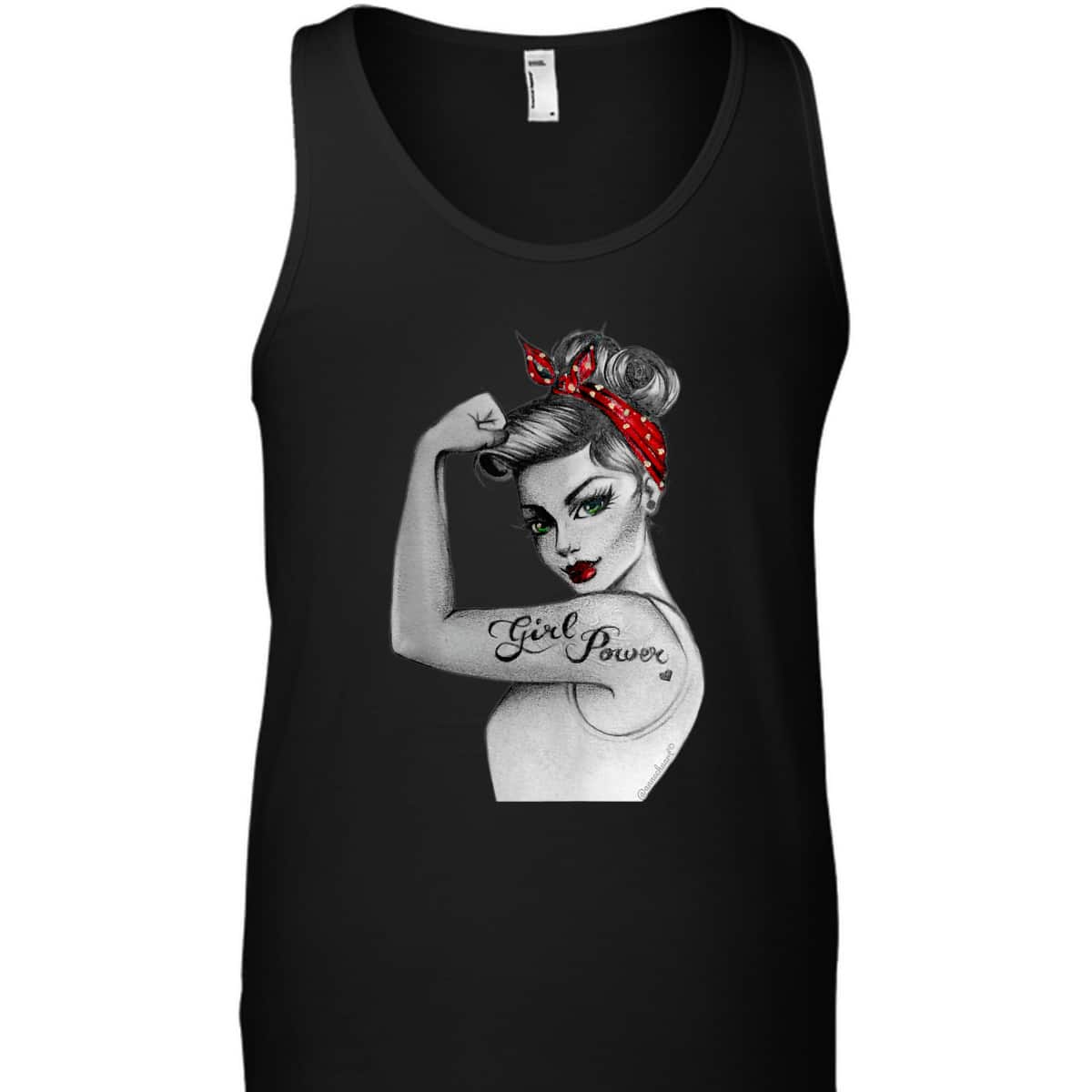 GirlPower PinUp Retro Modern Rosie The Riveter Feminist Icon T-Shirt GirlPower PinUp Retro Modern Rosie The Riveter Feminist Icon T-Shirt
