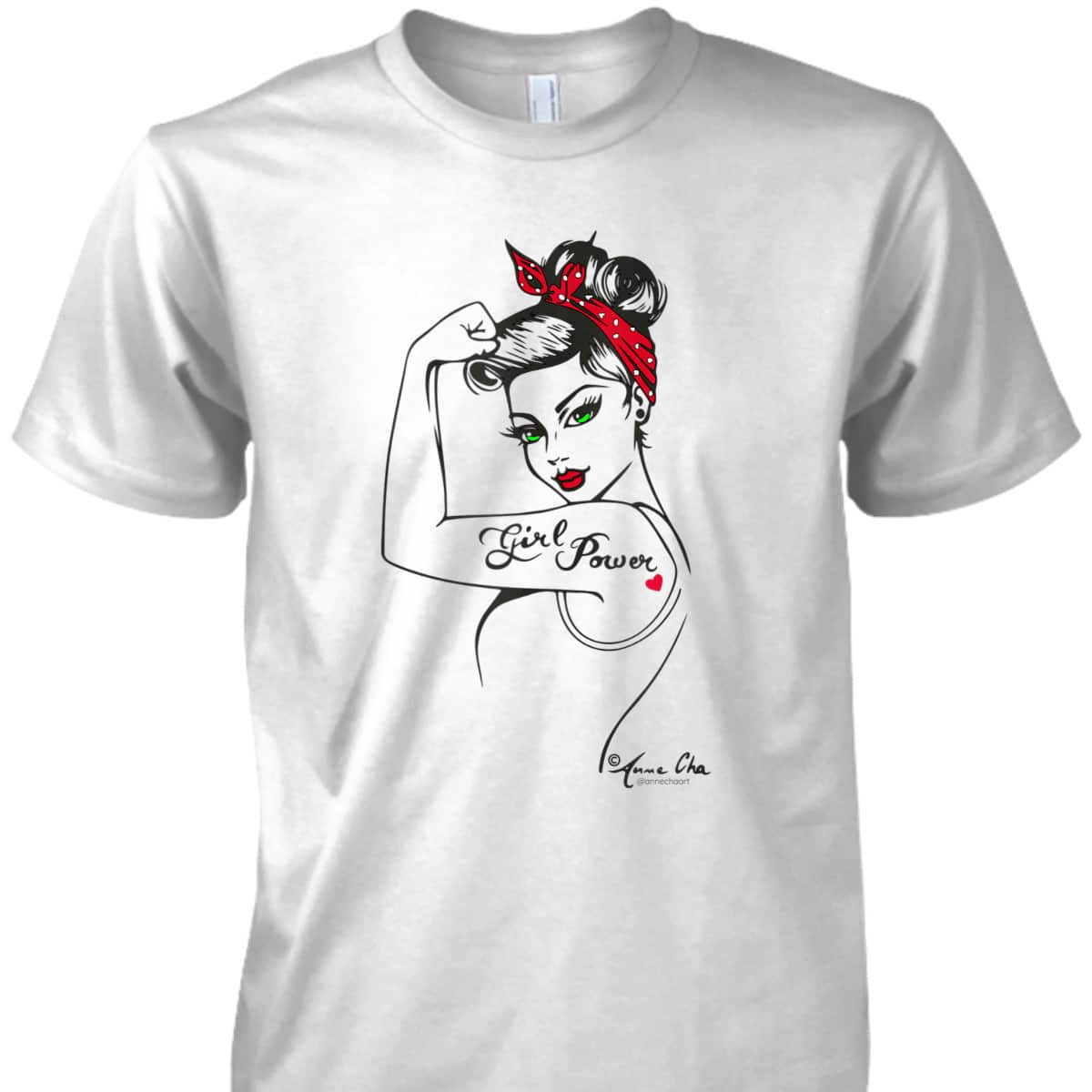 Girl Power Modern Rosie The Riveter Pin Up Retro Vintage Art T-Shirt Girl Power Modern Rosie The Riveter Pin Up Retro Vintage Art T-Shirt