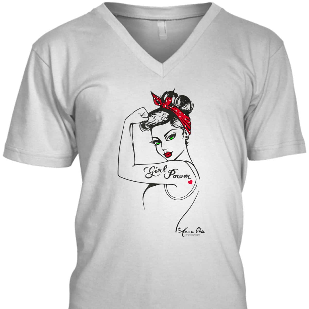 Girl Power Modern Rosie The Riveter Pin Up Retro Vintage Art T-Shirt Girl Power Modern Rosie The Riveter Pin Up Retro Vintage Art T-Shirt