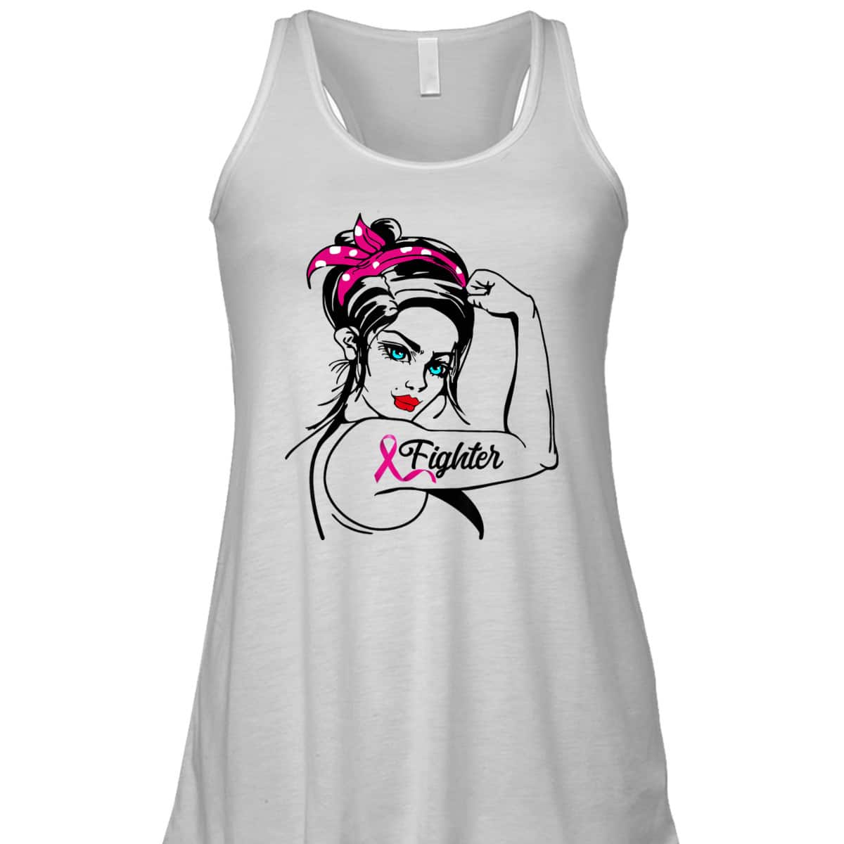Fighter Rosie The Riveter Breast Cancer Awareness T-Shirt Fighter Rosie The Riveter Breast Cancer Awareness T-Shirt