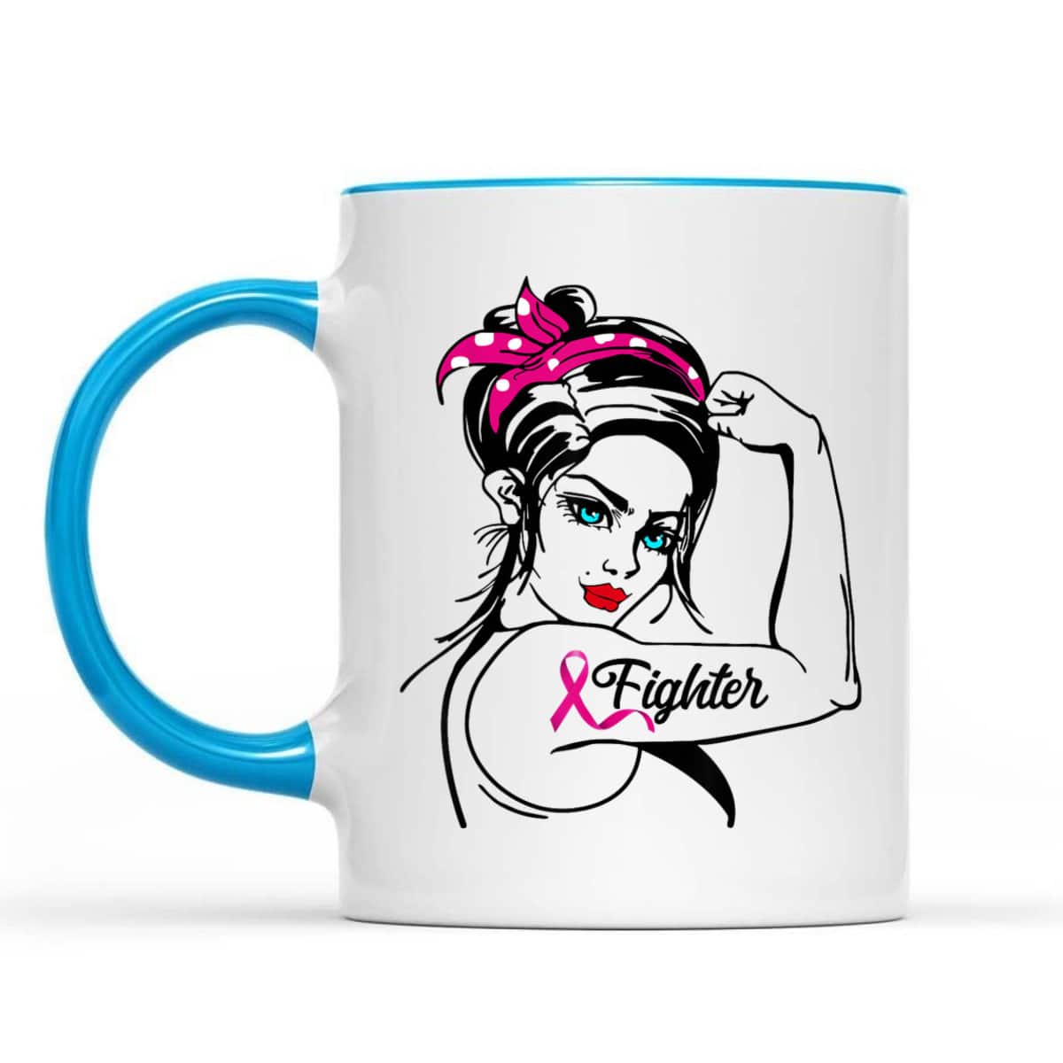 Fighter Rosie The Riveter Breast Cancer Awareness T-Shirt Fighter Rosie The Riveter Breast Cancer Awareness T-Shirt