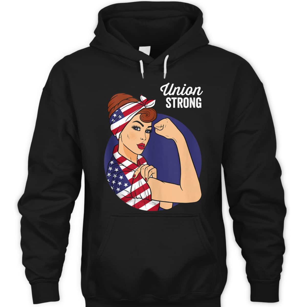 Union Labor Day Rosie The Riveter USA Flag T-Shirt