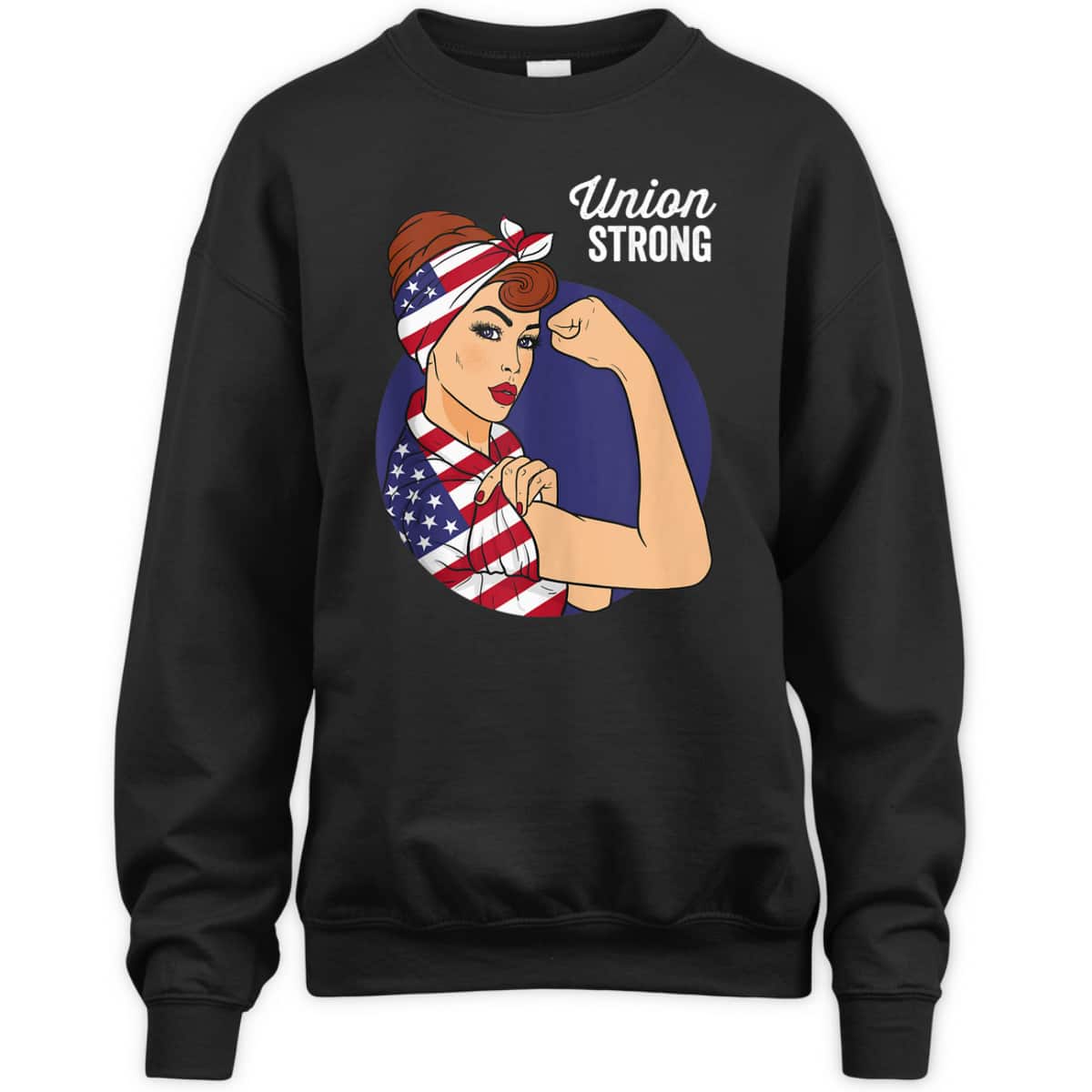 Union Labor Day Rosie The Riveter USA Flag T-Shirt