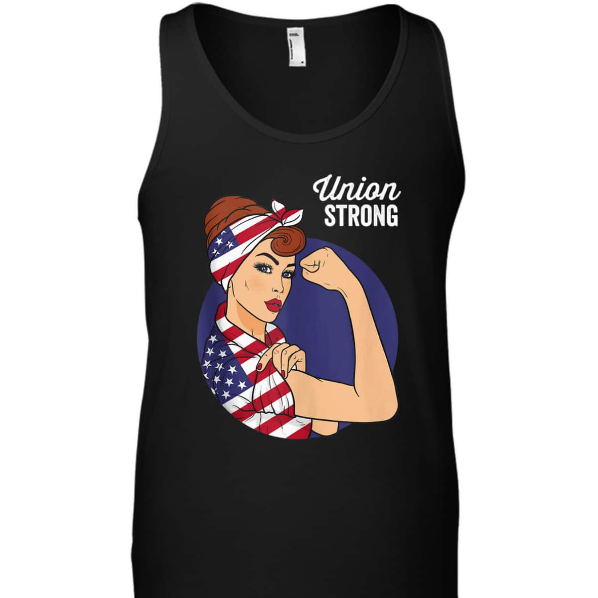 Union Labor Day Rosie The Riveter USA Flag T-Shirt