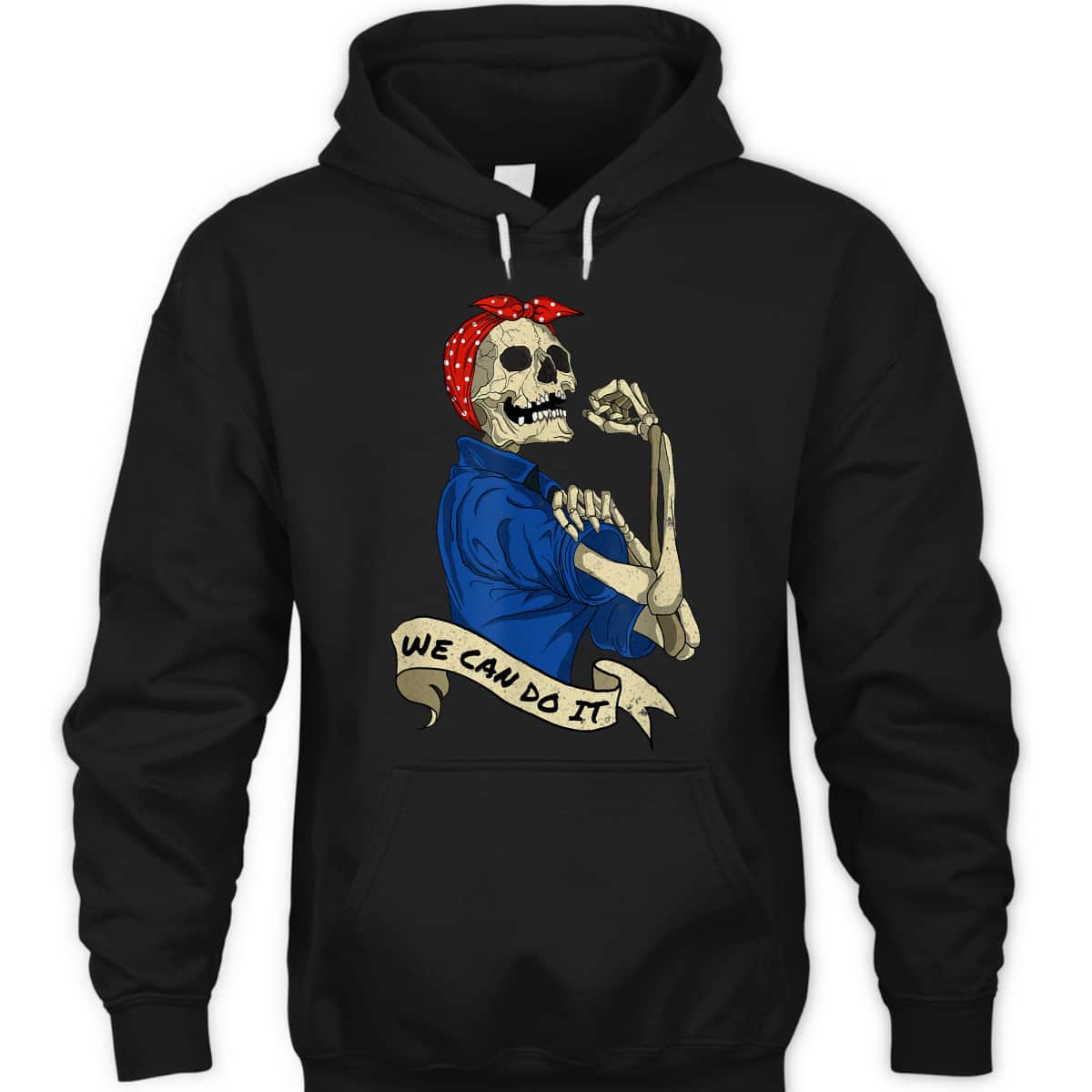 Rosie The Riveter, We Can Do It Skull T-Shirt