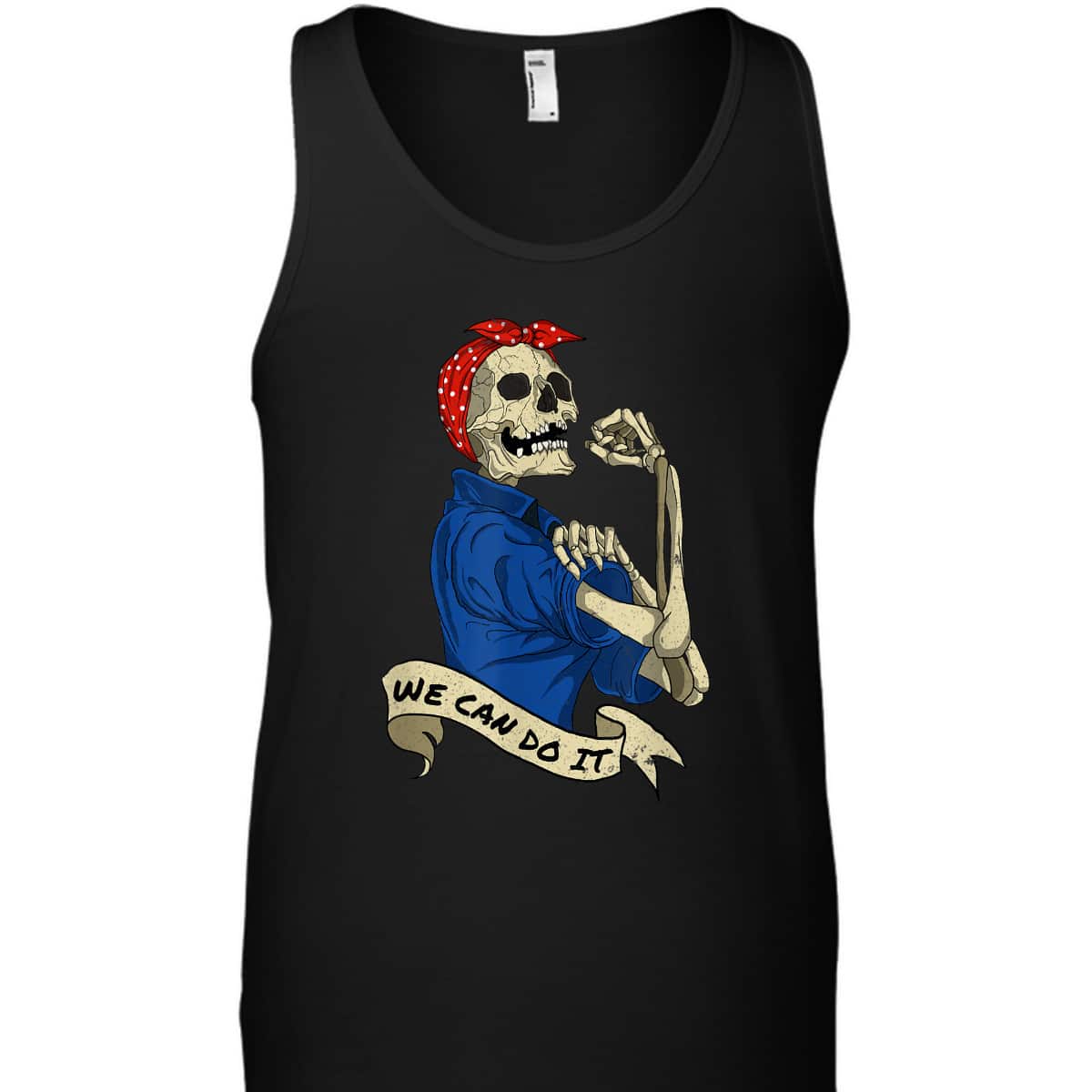 Rosie The Riveter, We Can Do It Skull T-Shirt