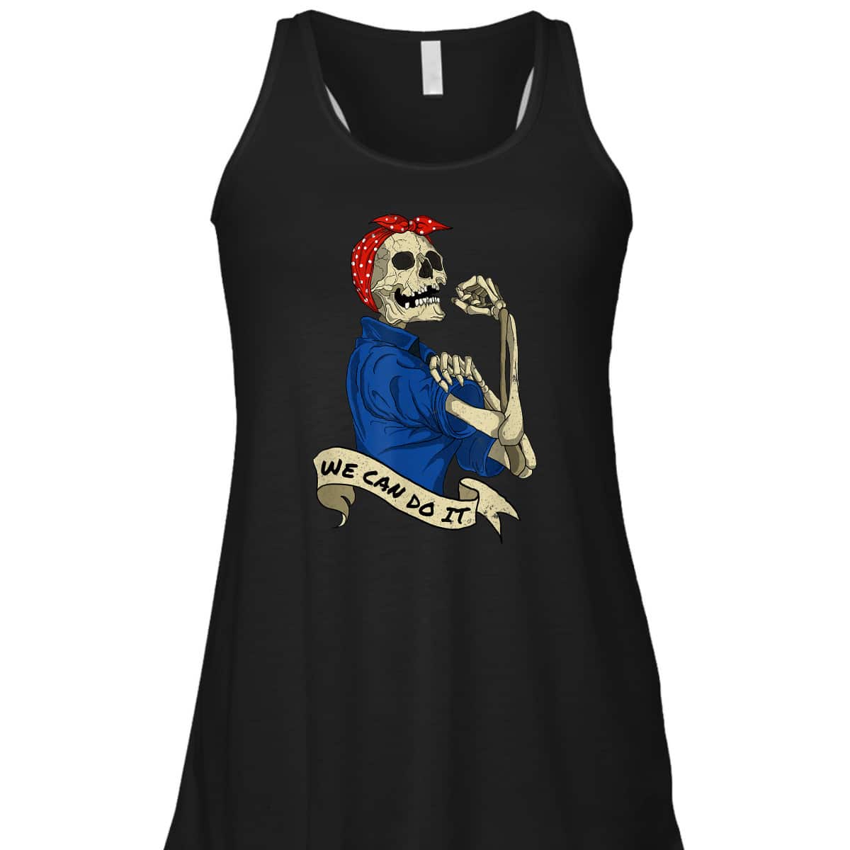 Rosie The Riveter, We Can Do It Skull T-Shirt Rosie The Riveter, We Can Do It Skull T-Shirt