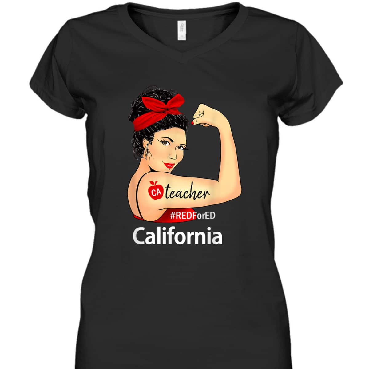 California Red For Ed CA Red4Ed Rosie The Riveter T-Shirt