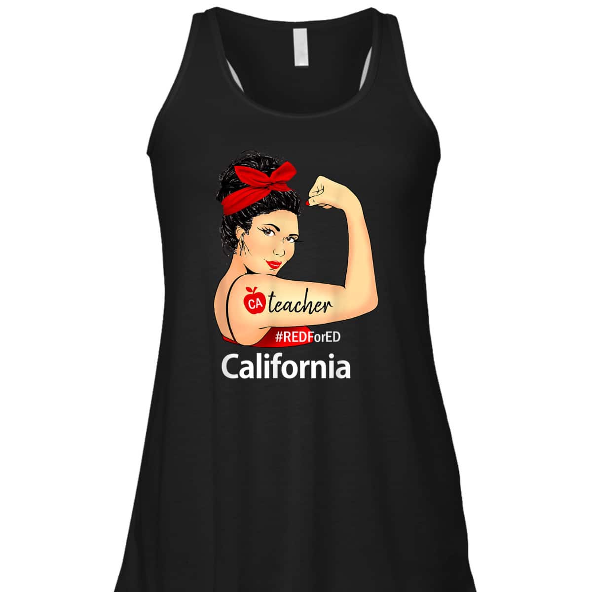 California Red For Ed CA Red4Ed Rosie The Riveter T-Shirt