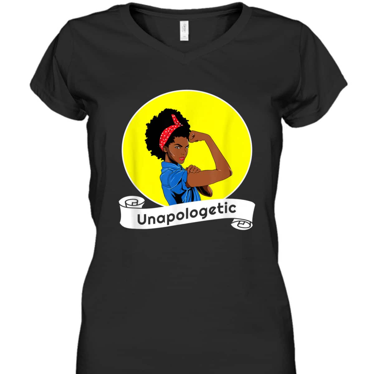 Black Rosie The Riveter African American Unapologetic T-Shirt