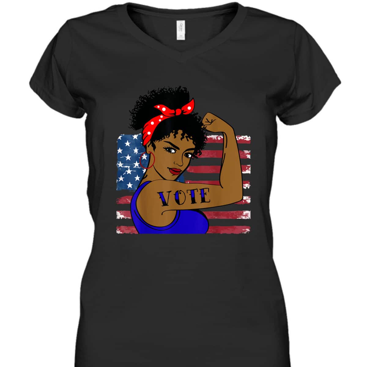 Vote Women Black Rosie The Riveter T-Shirt