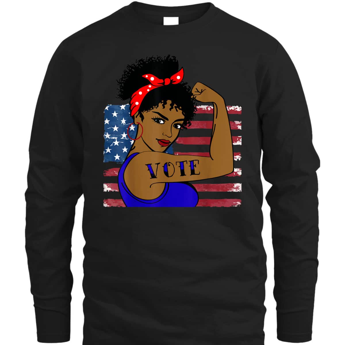 Vote Women Black Rosie The Riveter T-Shirt