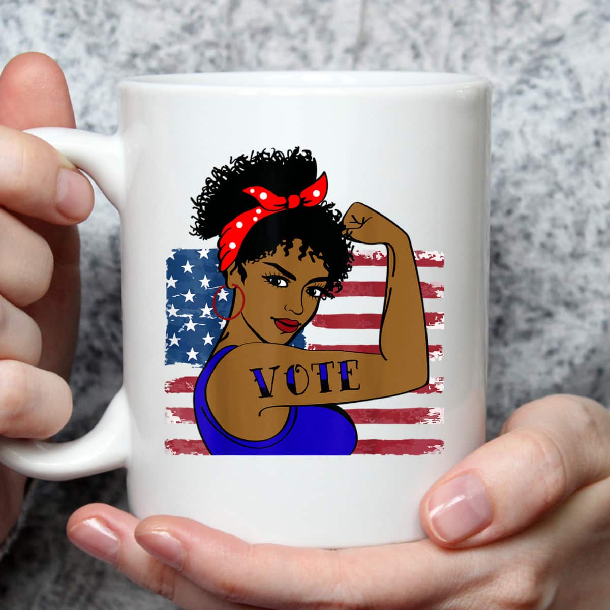 Vote Women Black Rosie The Riveter T-Shirt