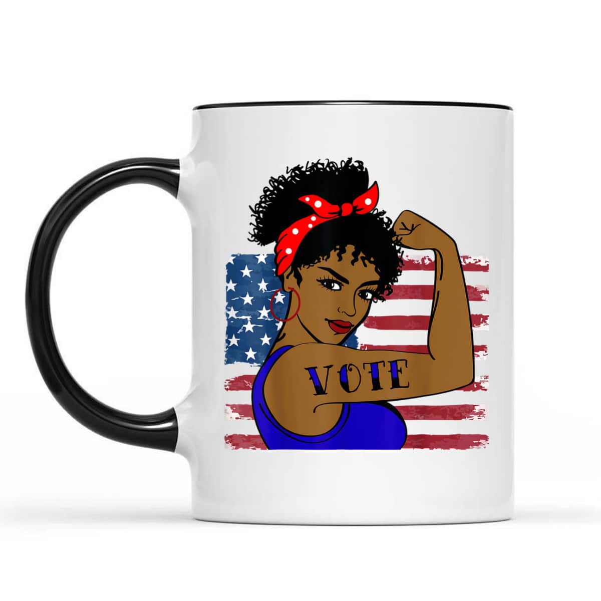 Vote Women Black Rosie The Riveter T-Shirt