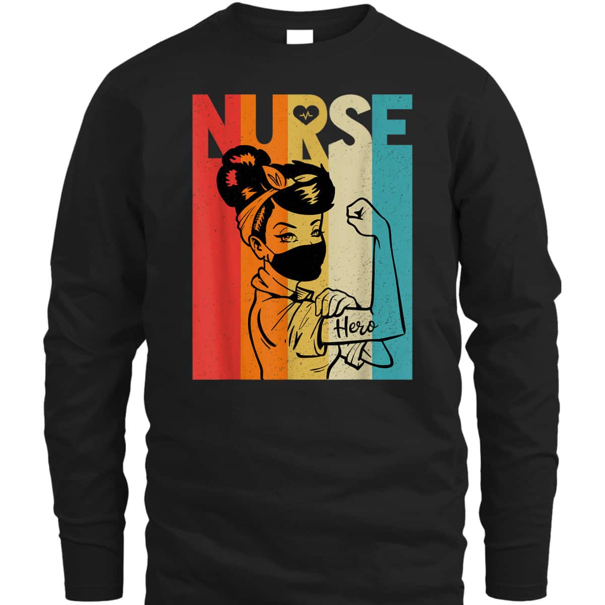 Vintage Rosie The Riveter Nurse Face Mask Edition T-Shirt