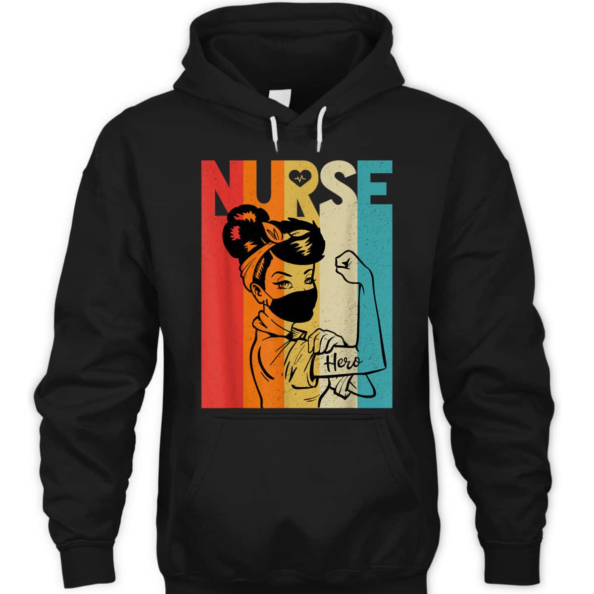 Vintage Rosie The Riveter Nurse Face Mask Edition T-Shirt Vintage Rosie The Riveter Nurse Face Mask Edition T-Shirt