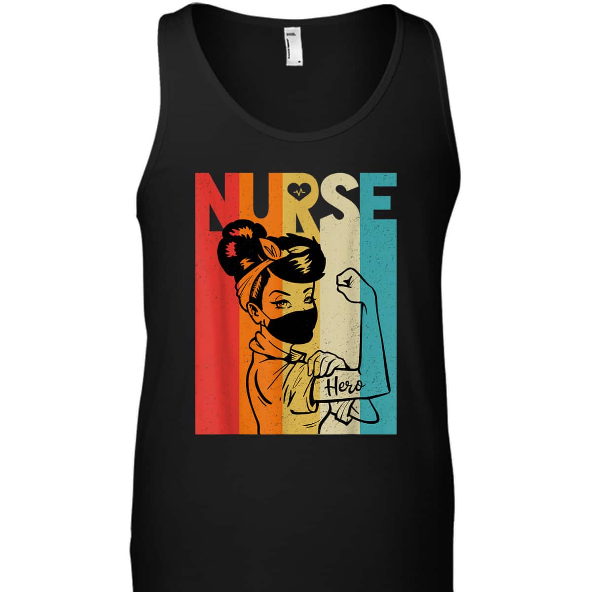 Vintage Rosie The Riveter Nurse Face Mask Edition T-Shirt