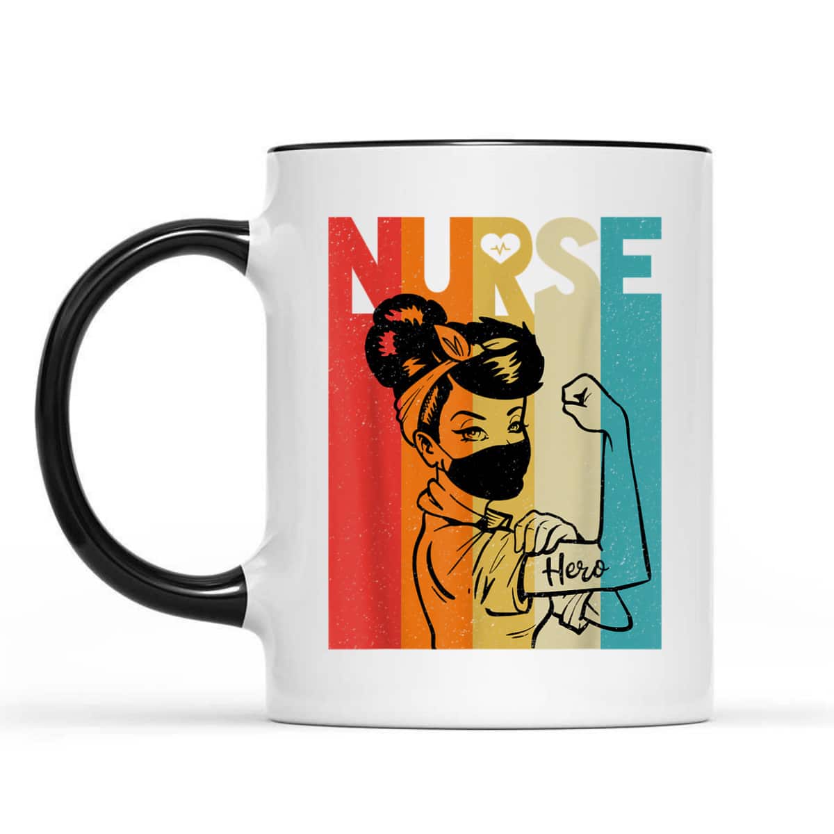 Vintage Rosie The Riveter Nurse Face Mask Edition T-Shirt Vintage Rosie The Riveter Nurse Face Mask Edition T-Shirt
