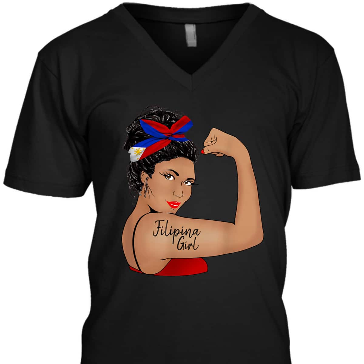 Filipina Girl Unbreakable Rosie The Riveter T-Shirt