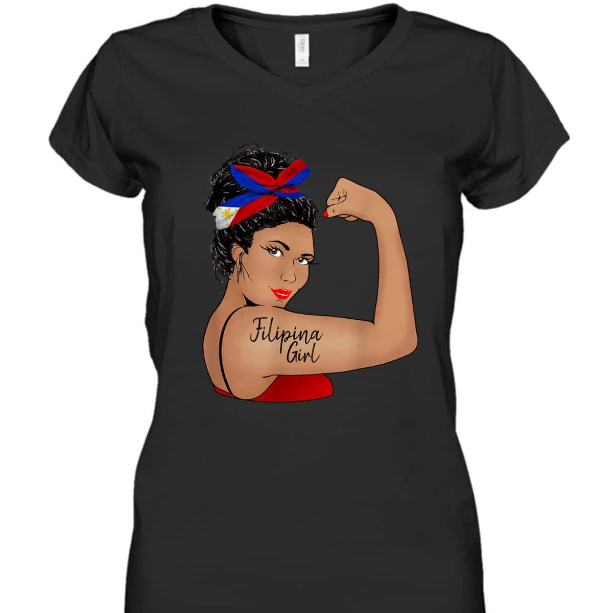 Filipina Girl Unbreakable Rosie The Riveter T-Shirt
